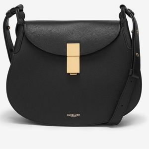 Demellier Lausanne leather saddle bag